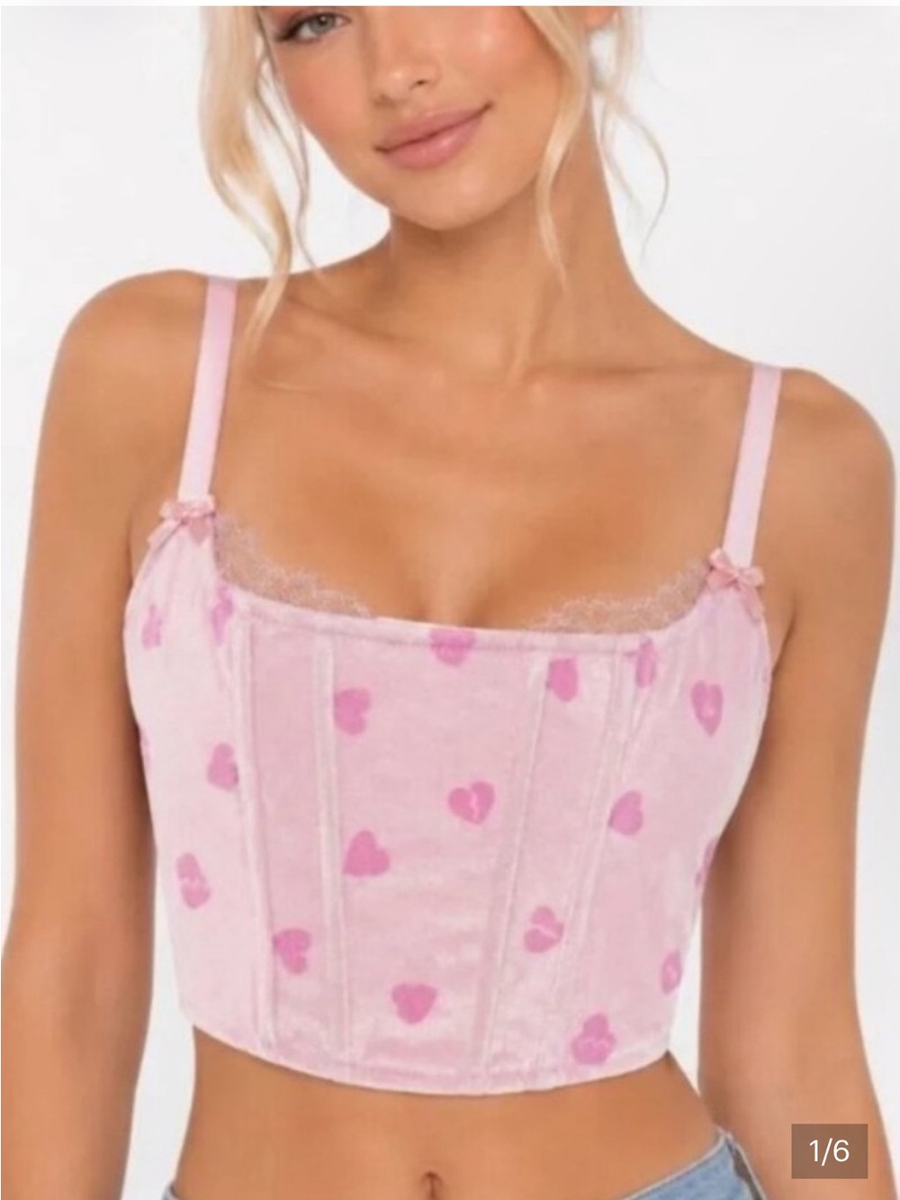 SKIMS NWT corset heart top